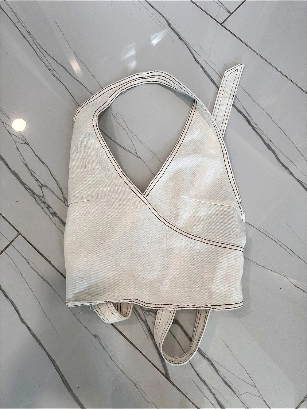 LIONESS Hills Halter Top Women'Small White Crop Top Size Small